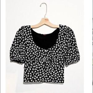 Free People Daisy Chain Top in Black